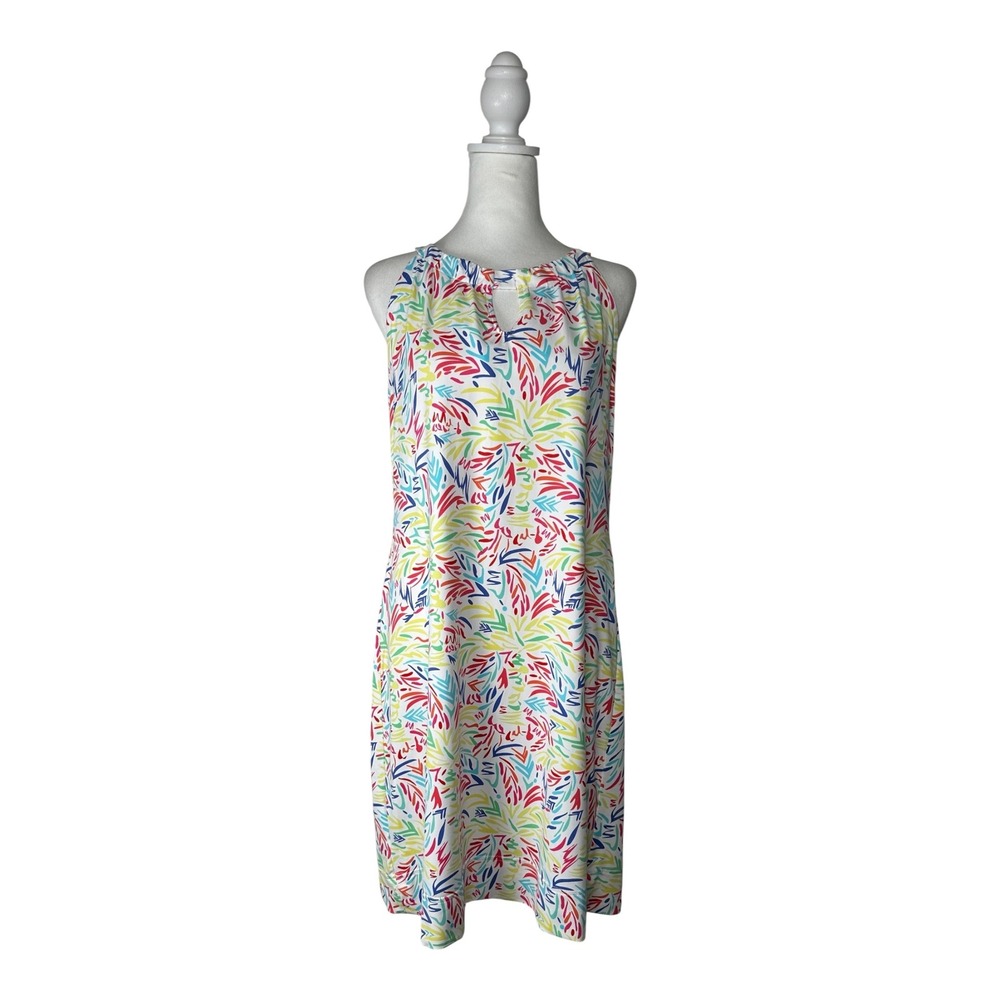 Lulu-B Womens Multicolor Keyhole Sleeveless Shift Dress Size Medium